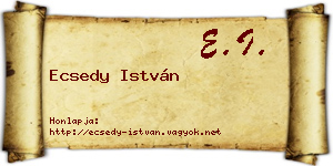 Ecsedy István névjegykártya