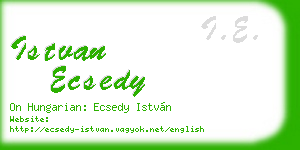 istvan ecsedy business card