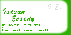 istvan ecsedy business card